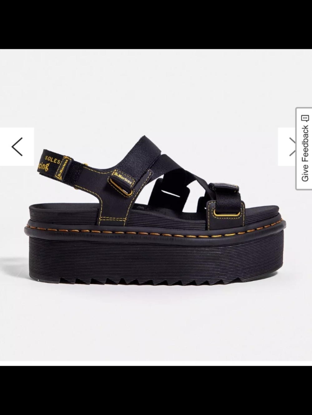 Dr. Martens Kimber Hydro Platform Black Sandals - Picture 2 of 11